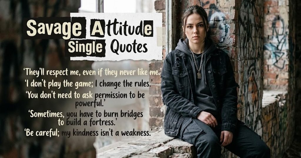 Savage Attitude Single Quotes