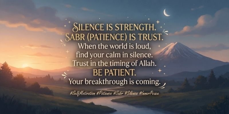 Silence Sabr Quotes for Self Motivation