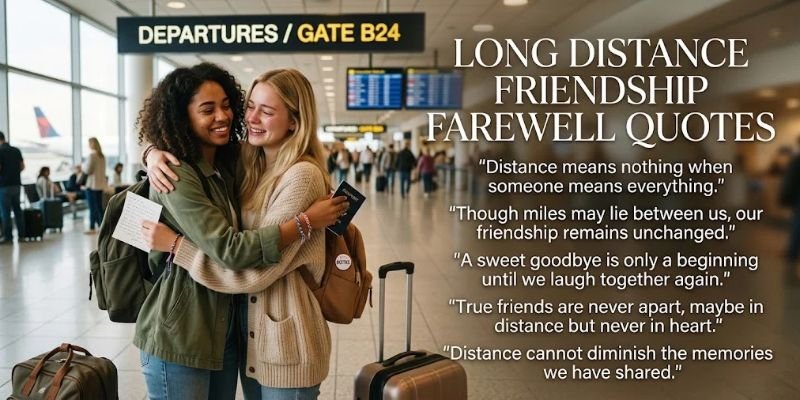 Long Distance Friendship Farewell Quotes