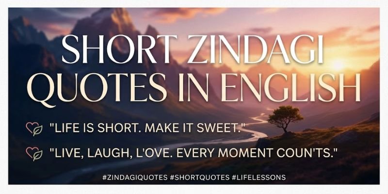 Short Zindagi Quotes in English
