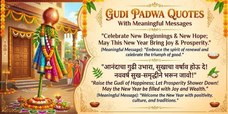 Two Line Gudi Padwa Quotes with Meaningful Messages